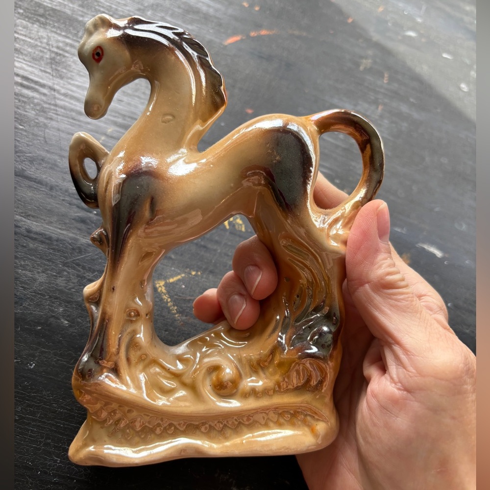 vintage ceramic horse figurine